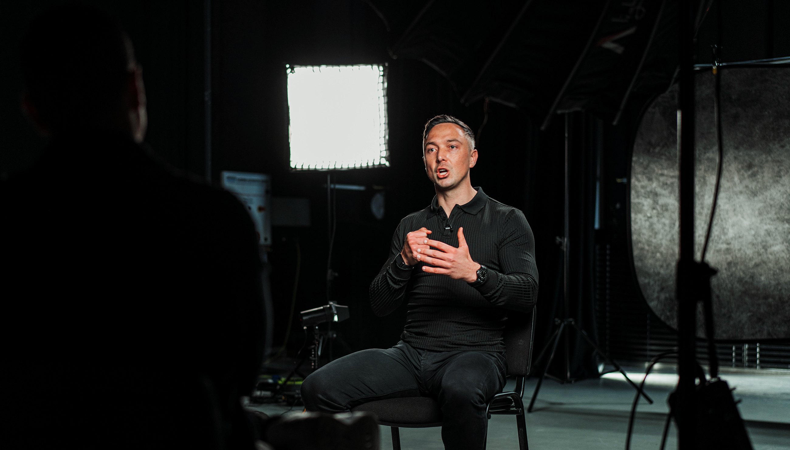 James A. King in the studio